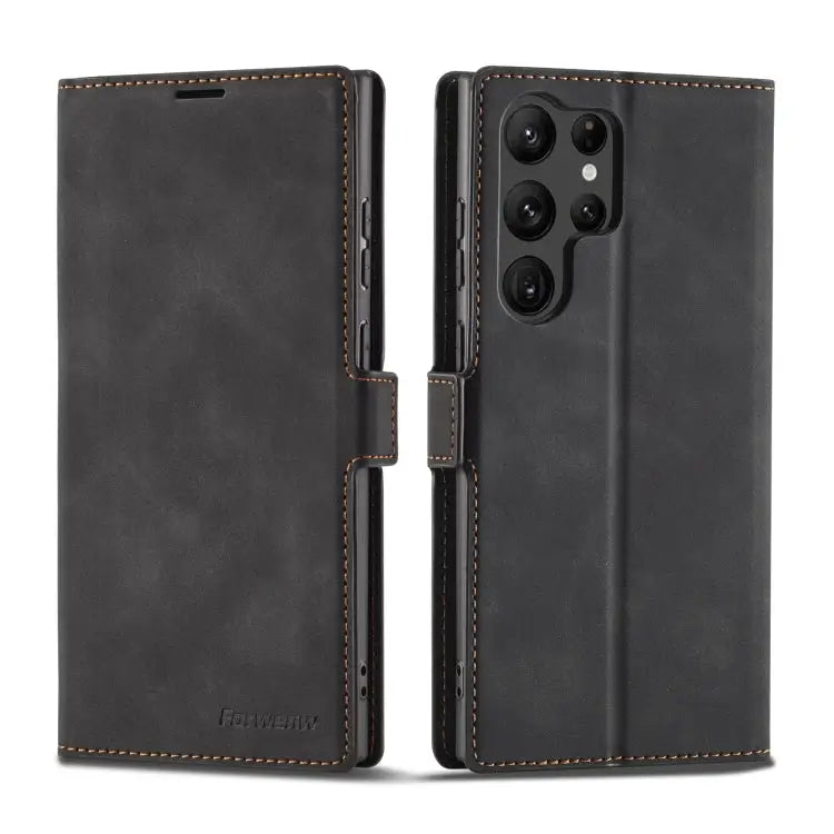 Forwenw Dream Series Oil Edge Strong Magnetism Leather Phone Case For Samsung Galaxy S23 Ultra 5G For Samsung Galaxy