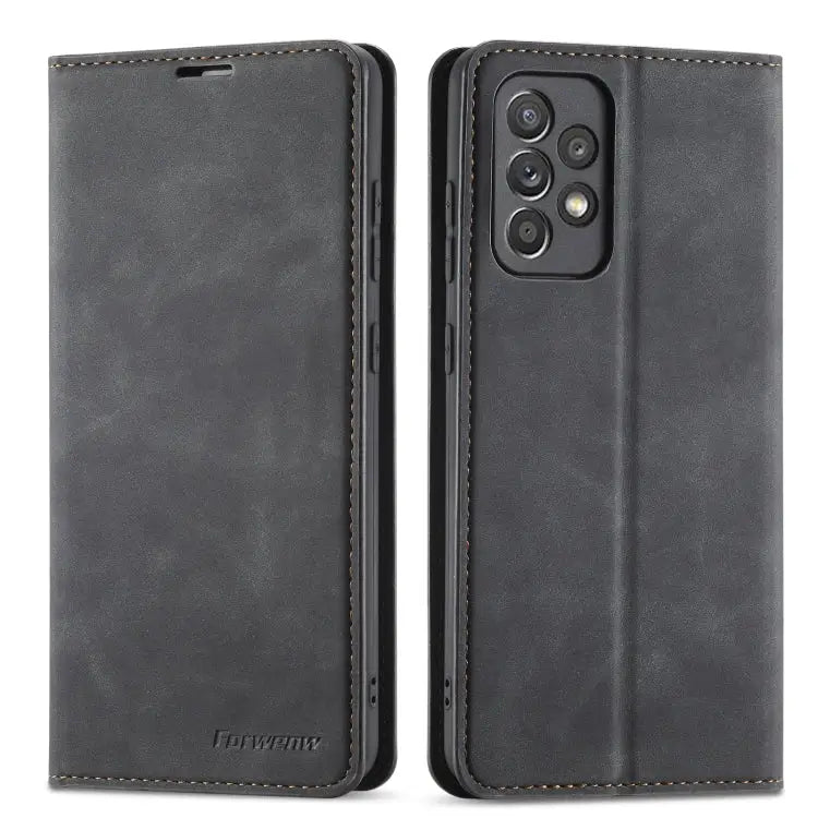 Forwenw Dream Series Oil Edge Strong Magnetism Leather Phone Case For Samsung Galaxy S23 Ultra 5G For Samsung Galaxy