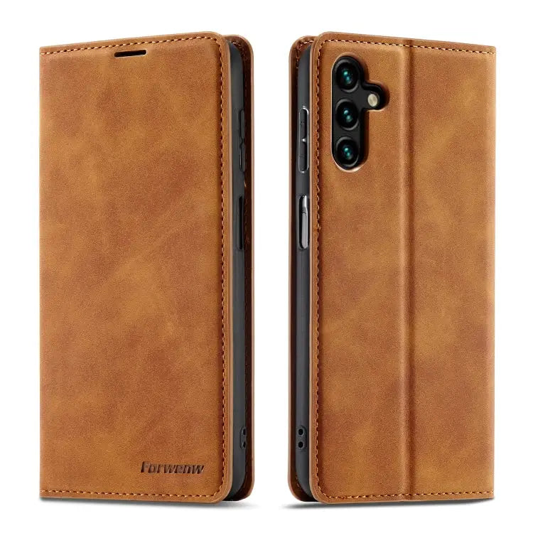 Forwenw Dream Series Oil Edge Strong Magnetism Leather Phone Case For Samsung Galaxy S23 Ultra 5G For Samsung Galaxy