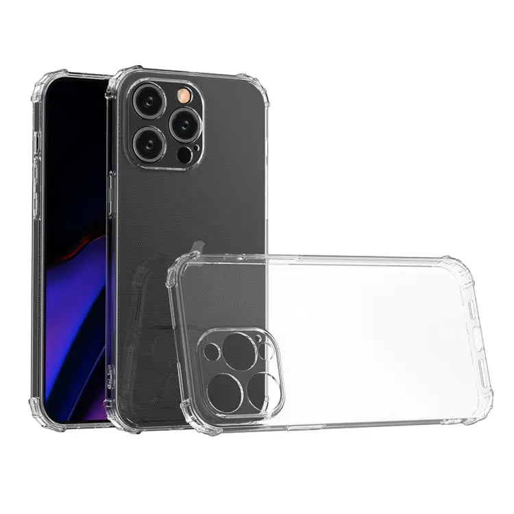 Four-Corner Shockproof Clear TPU Phone Case - For iPhone 15 Pro