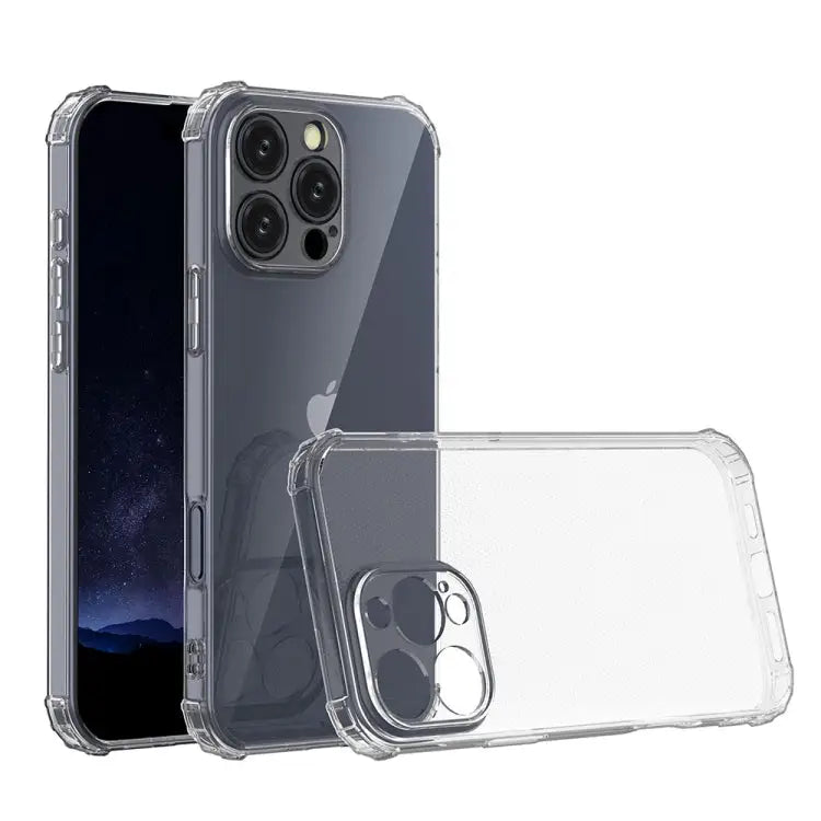 Four-Corner Shockproof Clear TPU Phone Case - For iPhone 16 Pro