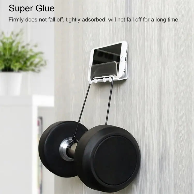 Free Punching Wall Phone Holder Wall-Mounted Charging Base Bracket (White) - (White)