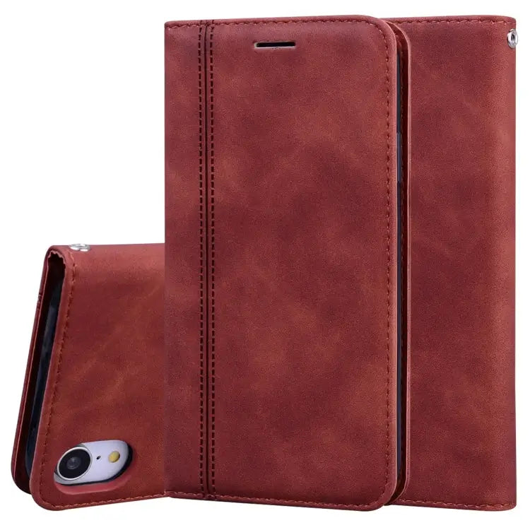 Frosted Business Magnetic Horizontal Flip PU Leather Case with Holder & Card Slot & Lanyard For iPhone 11 Pro Max
