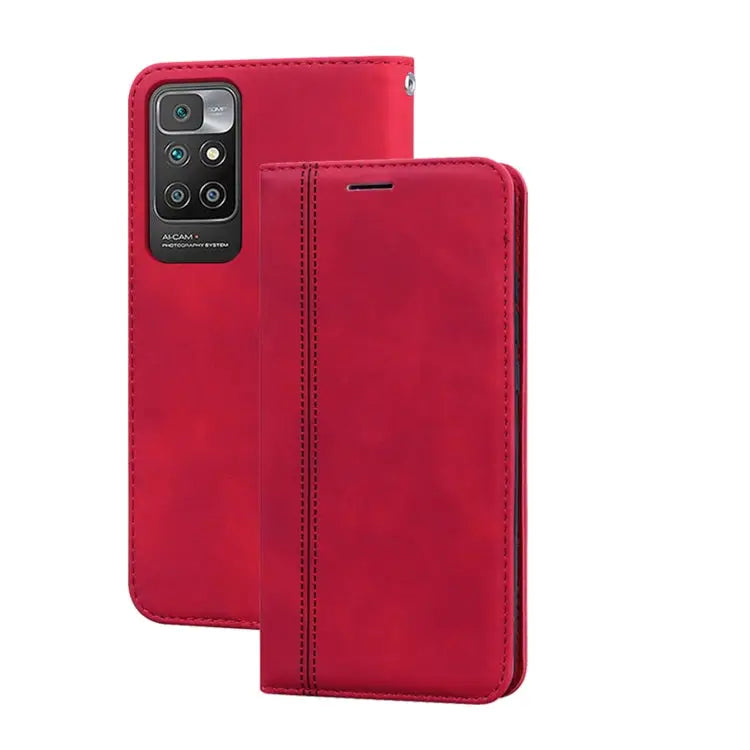 Frosted Business Magnetic Horizontal Flip PU Leather Case with Holder & Card Slot & Lanyard For iPhone 13 mini