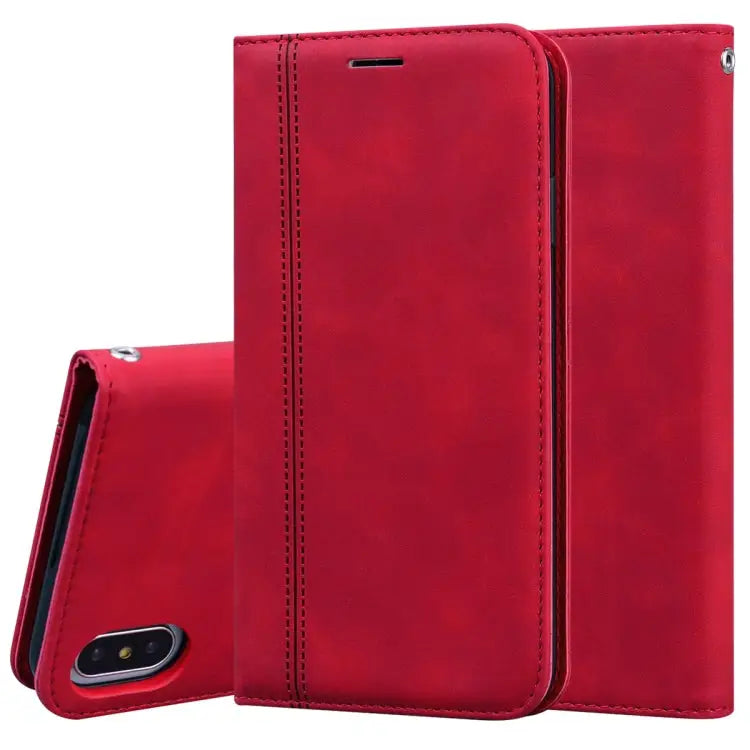 Frosted Business Magnetic Horizontal Flip PU Leather Case with Holder & Card Slot & Lanyard For iPhone 11 Pro Max