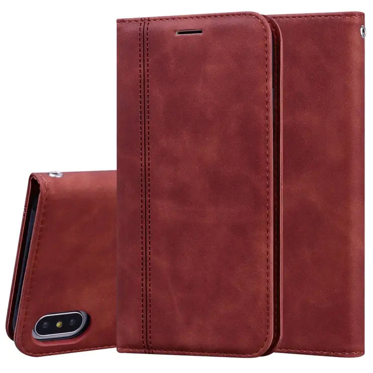 Frosted Business Magnetic Horizontal Flip PU Leather Case with Holder & Card Slot & Lanyard For iPhone 11 Pro Max
