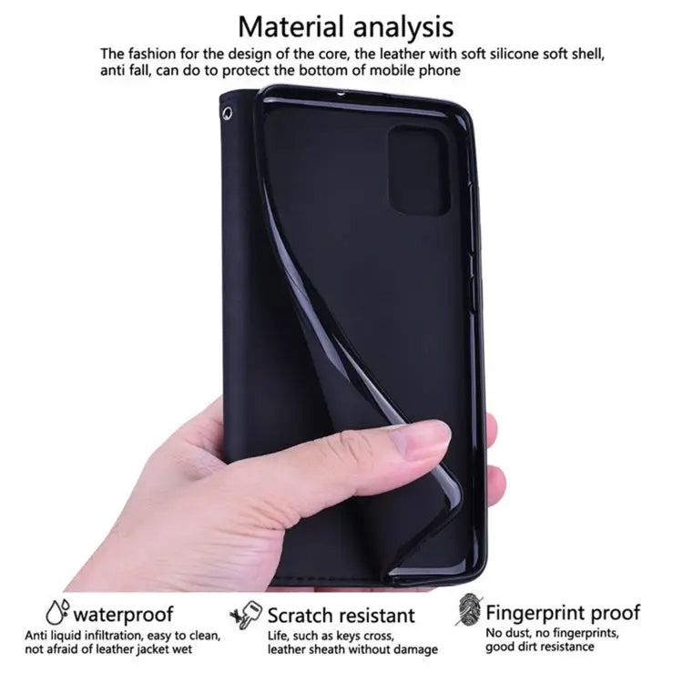 Frosted Business Magnetic Horizontal Flip PU Leather Case with Holder & Card Slot & Lanyard For iPhone 12 mini