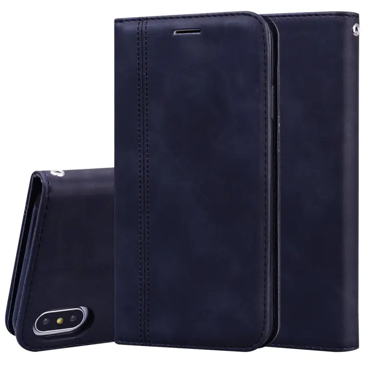Frosted Business Magnetic Horizontal Flip PU Leather Case with Holder & Card Slot & Lanyard For iPhone 11 Pro Max