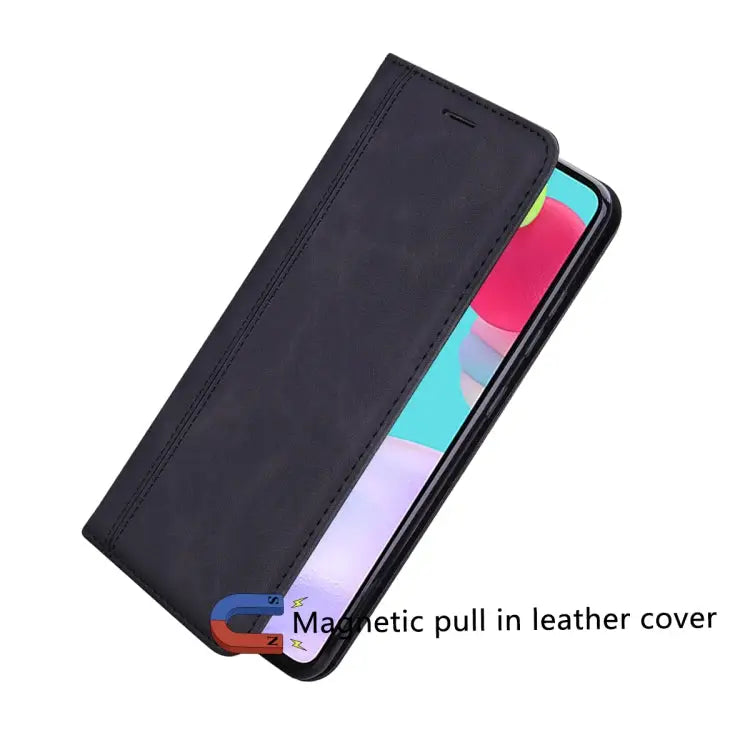 Frosted Business Magnetic Horizontal Flip PU Leather Case with Holder & Card Slot & Lanyard For iPhone 13 mini