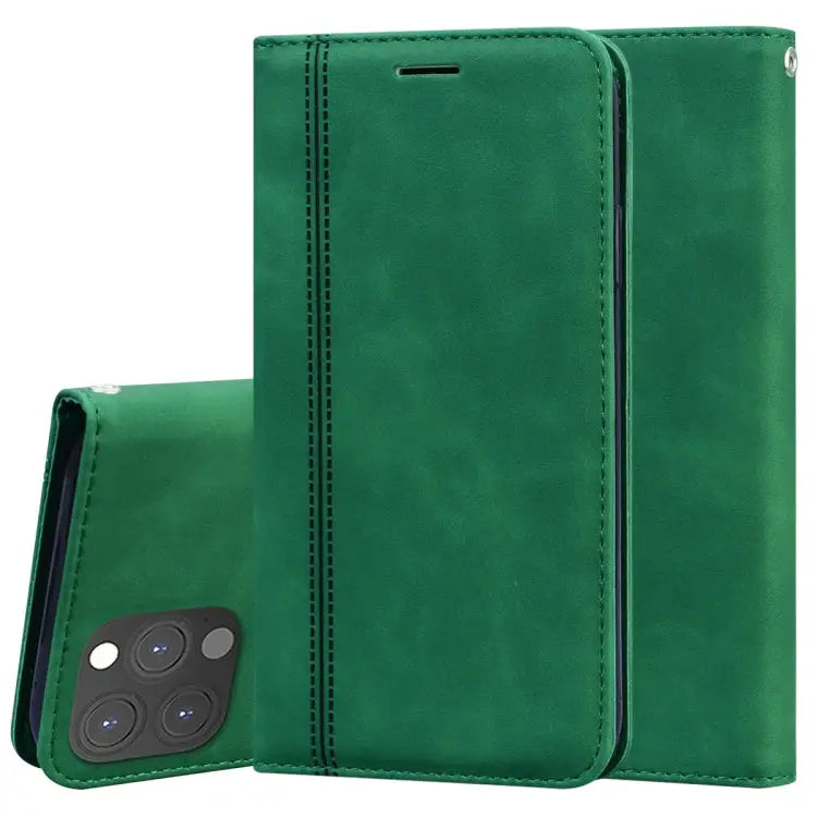 Frosted Business Magnetic Horizontal Flip PU Leather Case with Holder & Card Slot & Lanyard For iPhone 13 mini