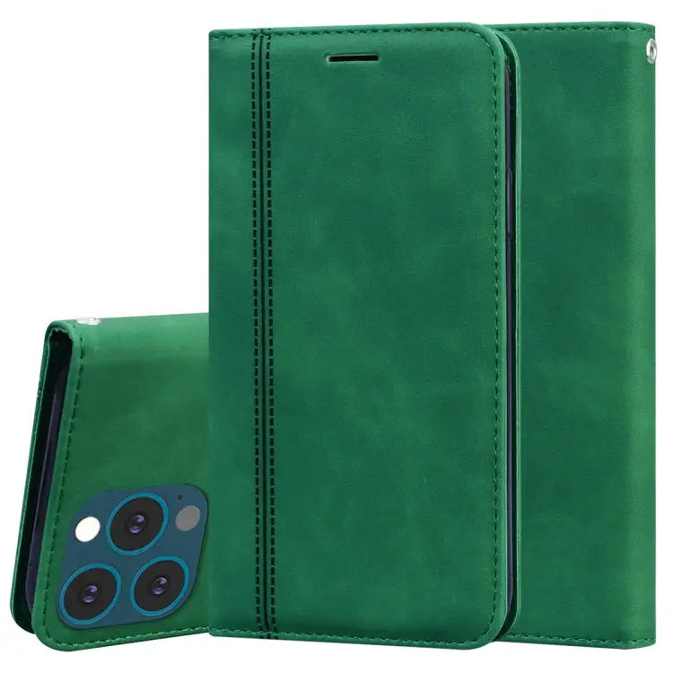 Frosted Business Magnetic Horizontal Flip PU Leather Case with Holder & Card Slot & Lanyard For iPhone 13 mini
