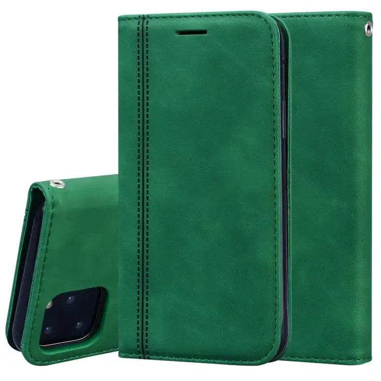 Frosted Business Magnetic Horizontal Flip PU Leather Case with Holder & Card Slot & Lanyard For iPhone 11 Pro Max