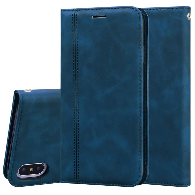 Frosted Business Magnetic Horizontal Flip PU Leather Case with Holder & Card Slot & Lanyard For iPhone 11 Pro Max