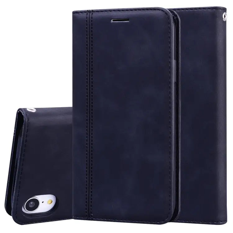 Frosted Business Magnetic Horizontal Flip PU Leather Case with Holder & Card Slot & Lanyard For iPhone 11 Pro Max