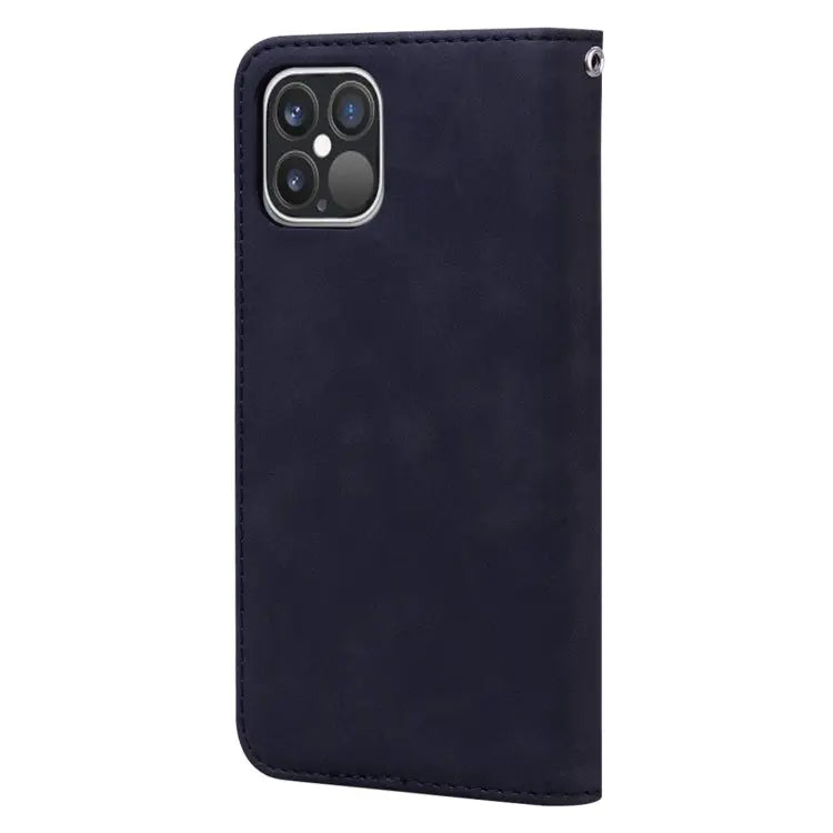 Frosted Business Magnetic Horizontal Flip PU Leather Case with Holder & Card Slot & Lanyard For iPhone 12 mini