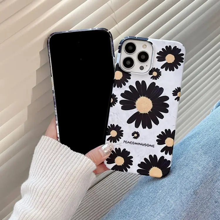 Frosted Daisy Film Phone Case For iPhone 15 Pro Max For iPhone 15 Pro For iPhone 15 Plus For iPhone 15 For iPhone 14