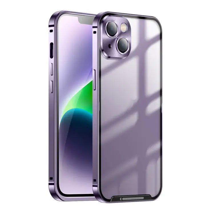 Frosted Metal Phone Case For iPhone 15 Pro For iPhone 15 Plus For iPhone 15 - For iPhone 15 / Purple - Apple Accessories