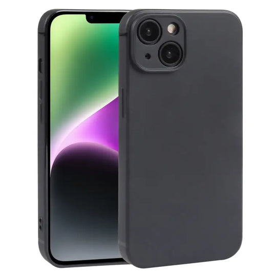 Frosted Solid Color TPU Phone Case - For iPhone 14 Plus / Black
