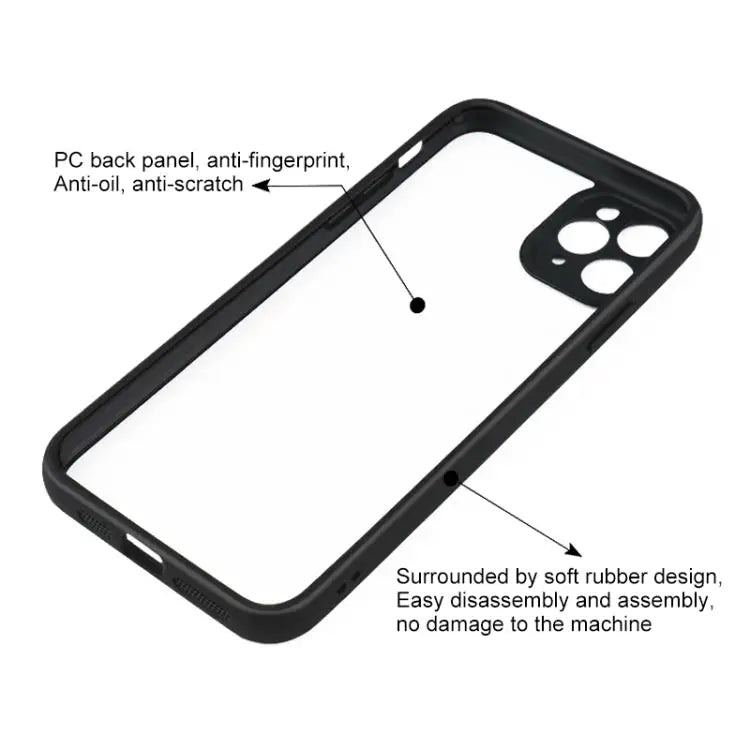 Frosted TPU + Transparent PC Phone Case For iPhone 11 Pro - For iPhone 11 Pro - Apple Accessories