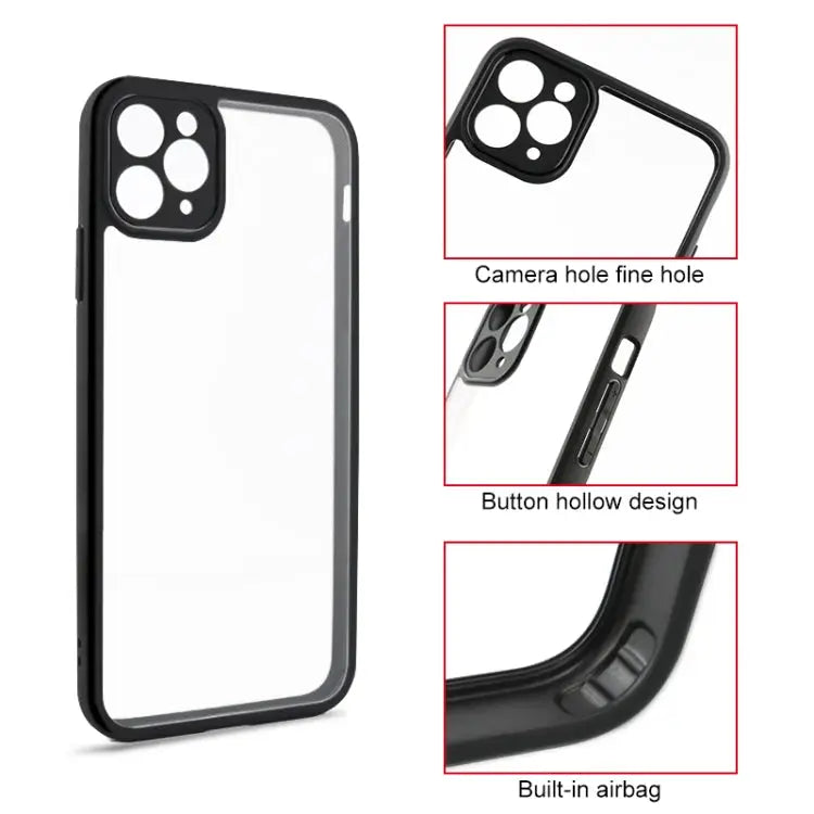 Frosted TPU + Transparent PC Phone Case For iPhone 11 Pro - For iPhone 11 Pro - Apple Accessories