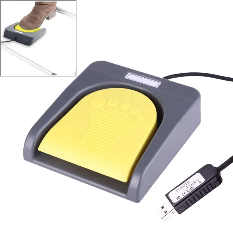 FS2016_USB PCsensor USB Foot Switch Foot Control Keyboard Multimedia / Keyboard / Gamepad / Mouse / String / B