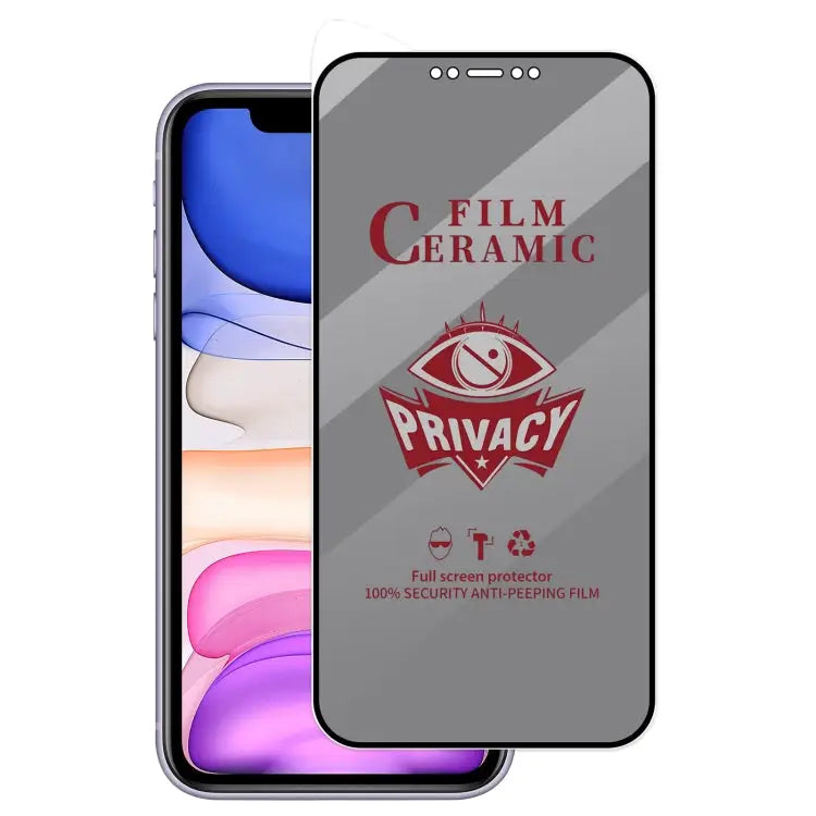 Full Coverage HD Privacy Ceramic Film - For iPhone 11 / XR - Apple Accessories
