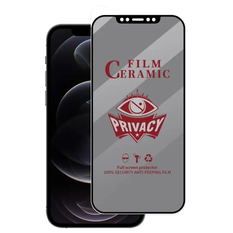 Full Coverage HD Privacy Ceramic Film - For iPhone 12 / 12 Pro - Apple Accessories
