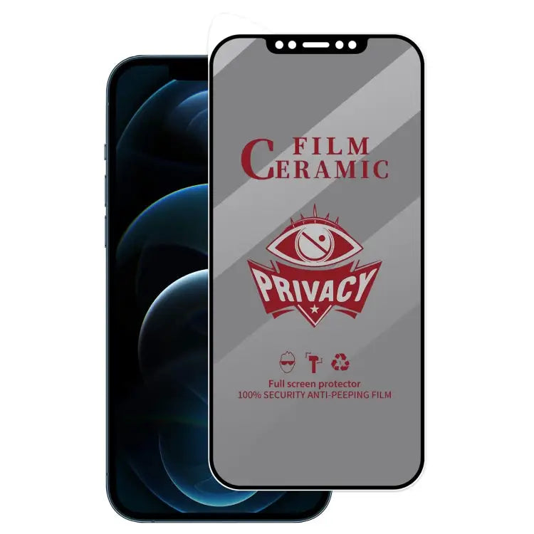 Full Coverage HD Privacy Ceramic Film - For iPhone 12 Pro Max - Apple Accessories