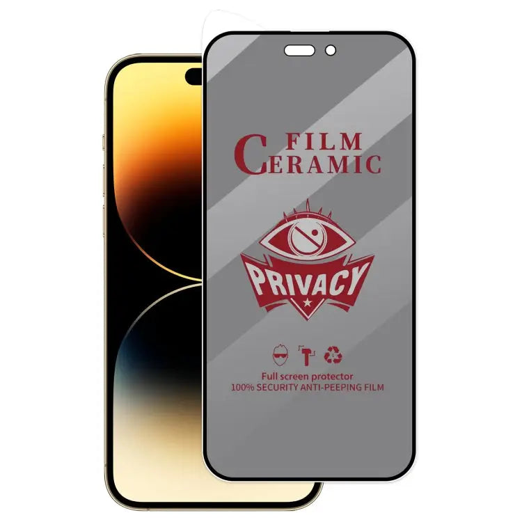 Full Coverage HD Privacy Ceramic Film - For iPhone 14 Pro - Apple Accessories