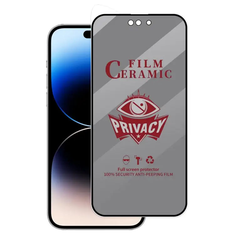 Full Coverage HD Privacy Ceramic Film - For iPhone 14 Pro Max - Apple Accessories