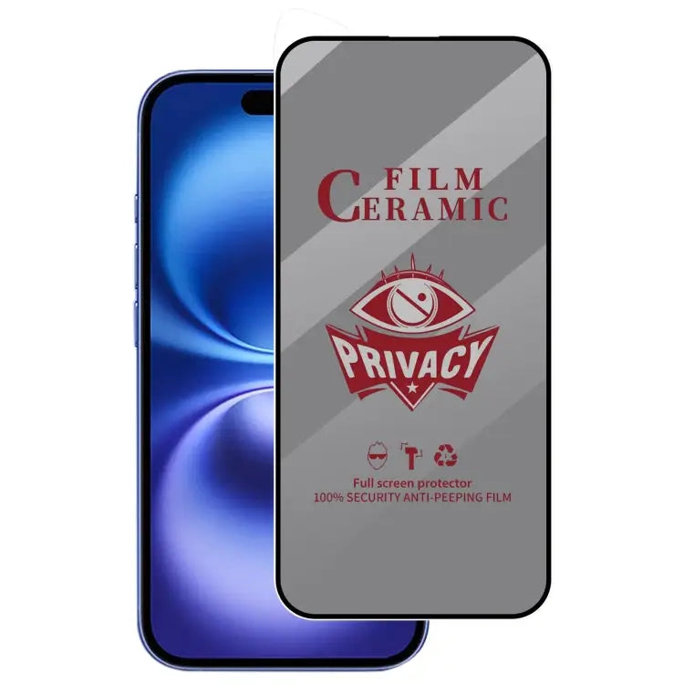 Full Coverage HD Privacy Ceramic Film - For iPhone 16 - Apple Accessories