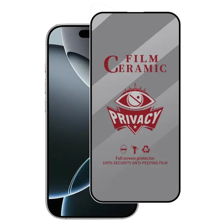 Full Coverage HD Privacy Ceramic Film - For iPhone 16 Pro - Apple Accessories