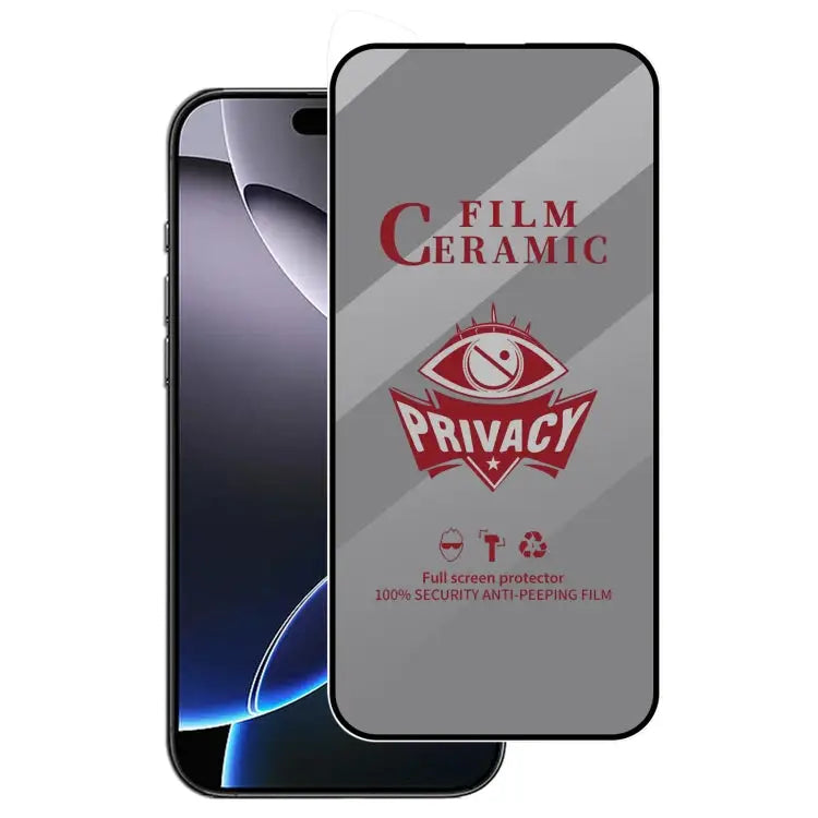 Full Coverage HD Privacy Ceramic Film - For iPhone 16 Pro Max - Apple Accessories