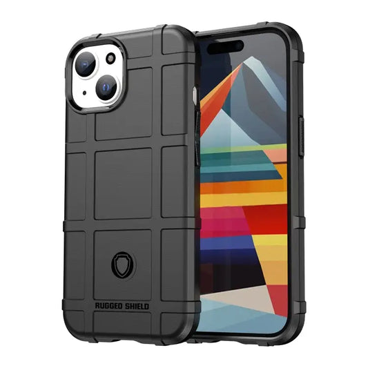 Full Coverage Shockproof TPU Phone Case - For iPhone 15 / Black
