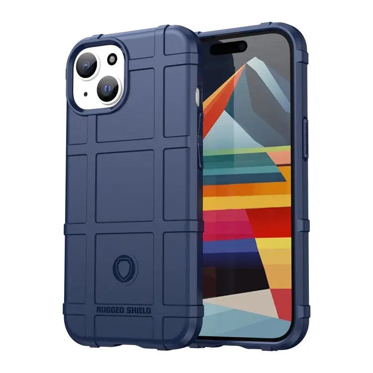 Full Coverage Shockproof TPU Phone Case - For iPhone 15 / Blue