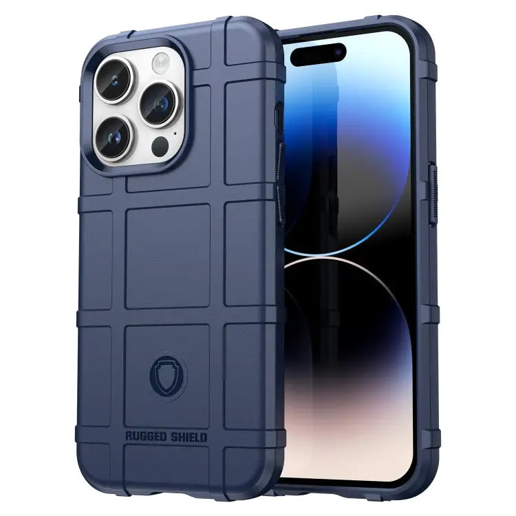 Full Coverage Shockproof TPU Phone Case - For iPhone 15 Pro / Blue