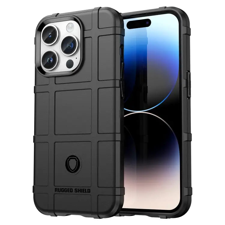 Full Coverage Shockproof TPU Phone Case - For iPhone 15 Pro Max / Black