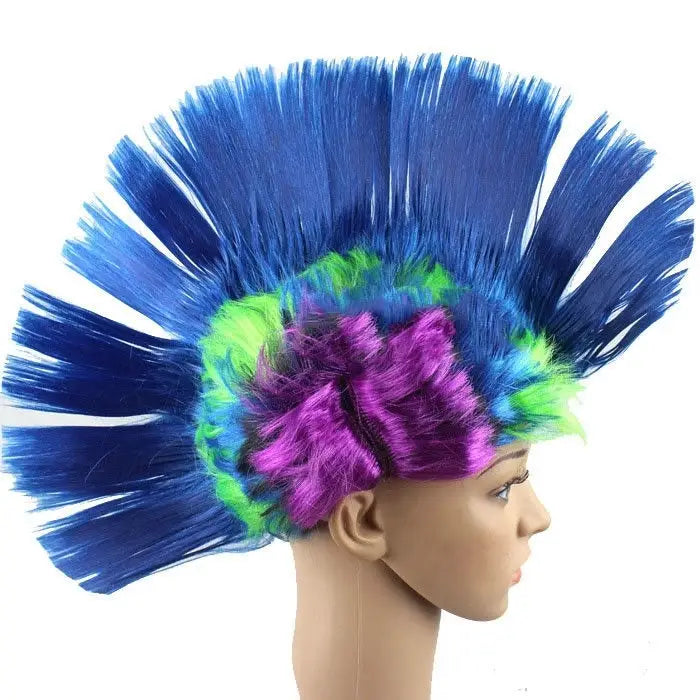 Funny Christmas Halloween Wig Masquerade Headdress Mohawk Hair Comb Random Color Delivery Mohawk Hair - Mohawk Hair