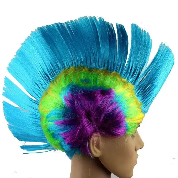 Funny Christmas Halloween Wig Masquerade Headdress Mohawk Hair Comb Random Color Delivery Mohawk Hair - Mohawk Hair
