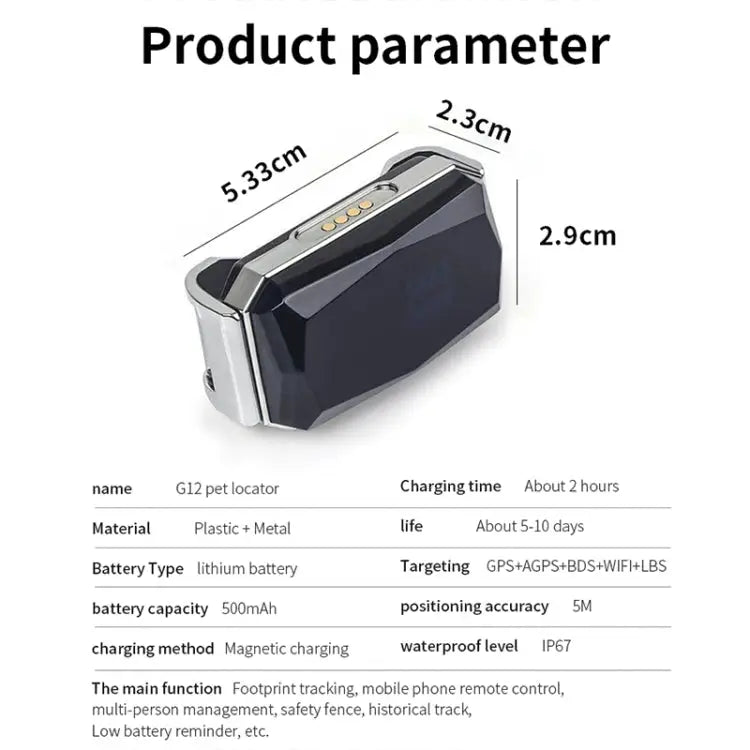 G06 IP67 Waterproof Pet GPS Tracker Dog Locator G12 - G12