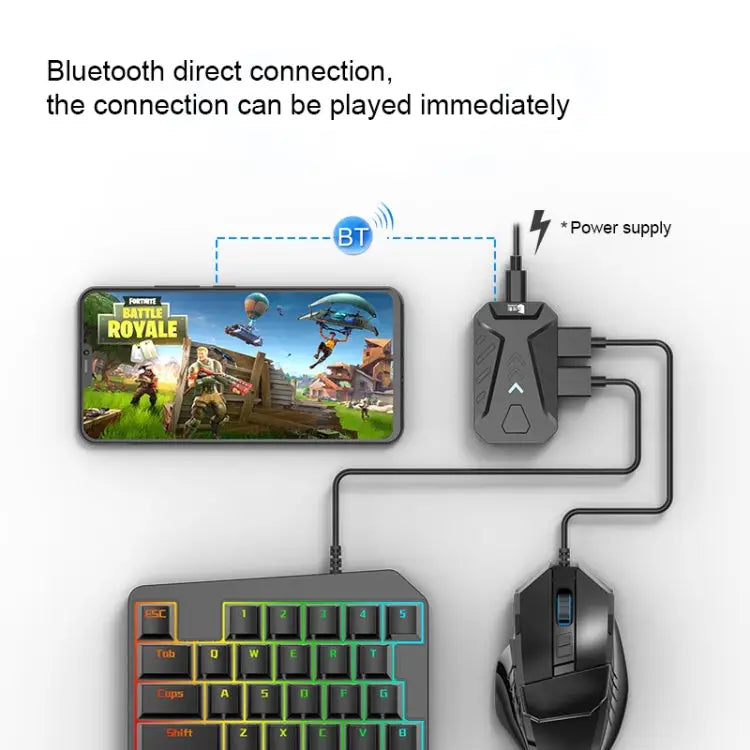 GAMWING MIX Portable Bluetooth 4.0 Keyboard Mouse Converter Eating Chicken Game Auxiliary Tool MIX - MIX