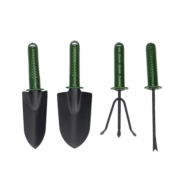 Garden Tools Gardening Shovel Fork Rake Plastic Handle Garden Tools Four Sets Gardening Plant Tools Set Plant Tool 5