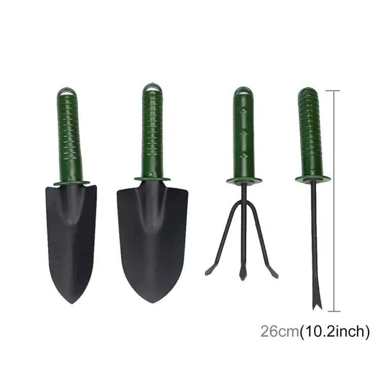Garden Tools Gardening Shovel Fork Rake Plastic Handle Garden Tools Four Sets Gardening Plant Tools Set Plant Tool 5