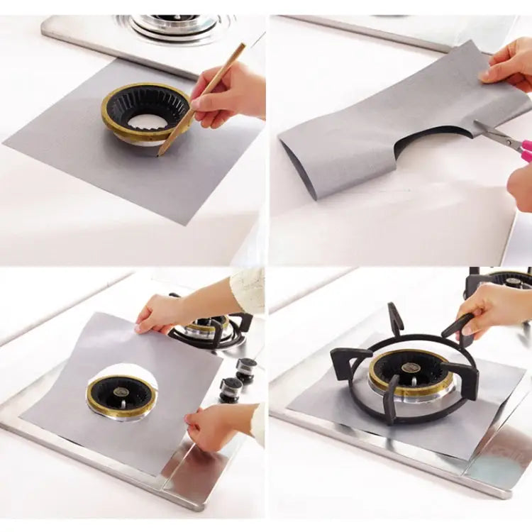 Gas Furnace Surface Ultra-thin Fibre Material Stovetop Protective Cleaning Pad Size: 27*27cm 0.08mm 0.08mm - 0.08mm