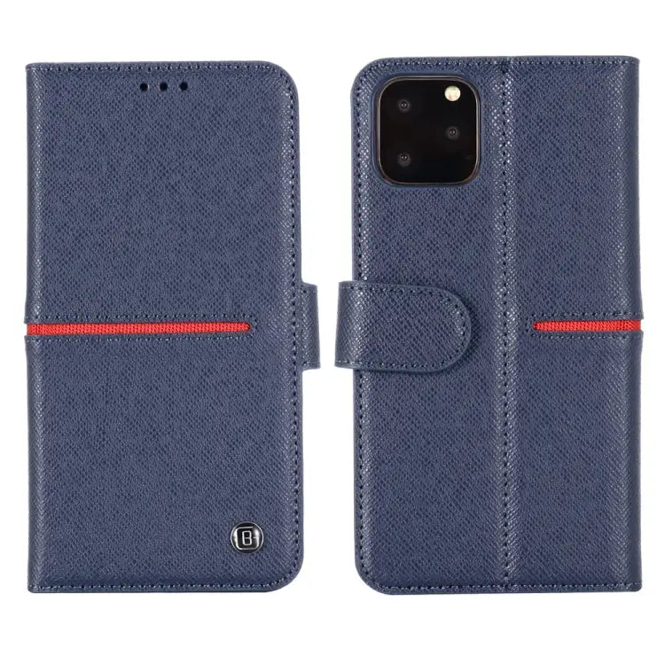 GEBEI Top-grain Leather Horizontal Flip Protective Case with Holder & Card Slots & Wallet & Photo Frame For iPhone 11