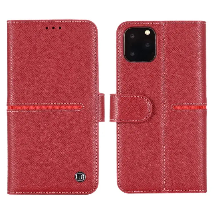 GEBEI Top-grain Leather Horizontal Flip Protective Case with Holder & Card Slots & Wallet & Photo Frame For iPhone 11
