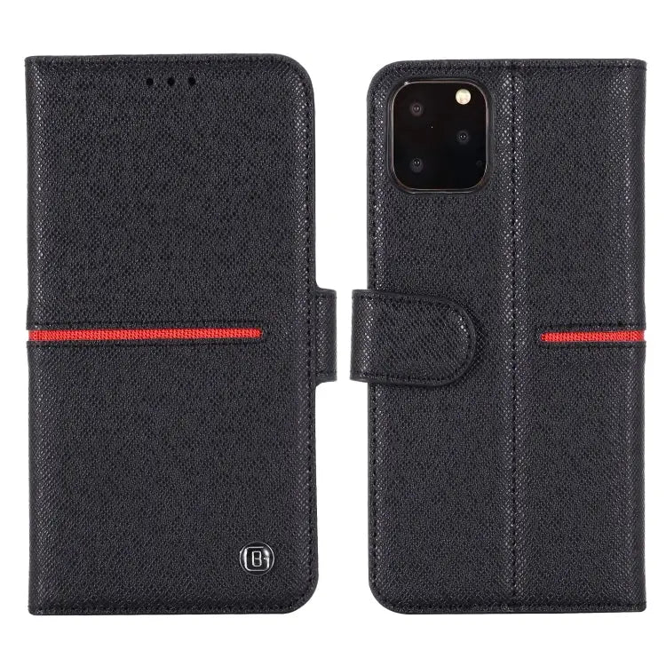 GEBEI Top-grain Leather Horizontal Flip Protective Case with Holder & Card Slots & Wallet & Photo Frame For iPhone 11
