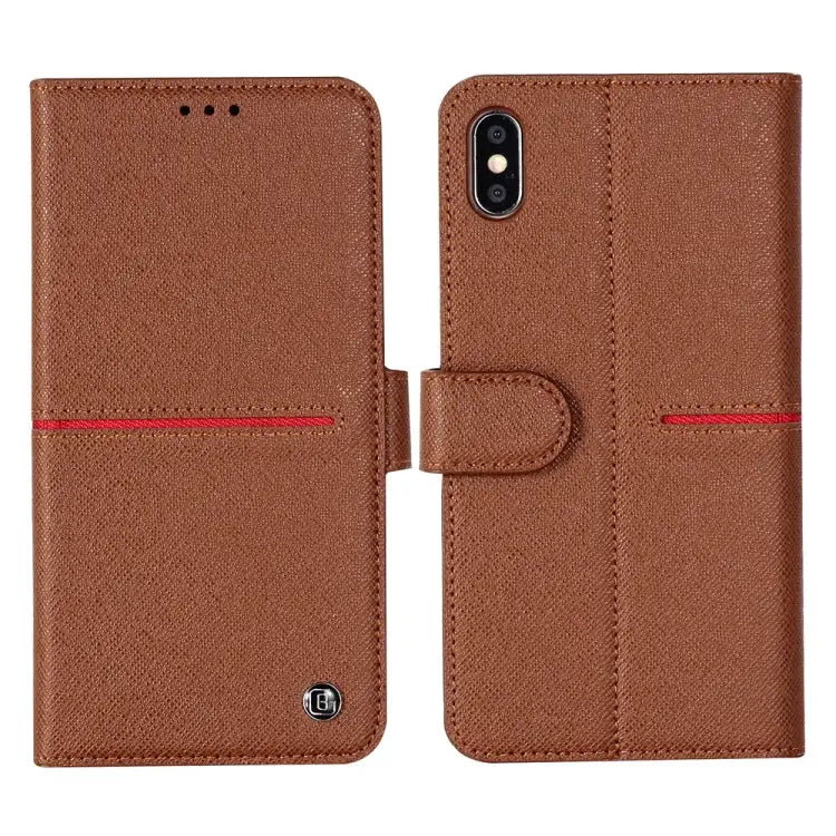 GEBEI Top-grain Leather Horizontal Flip Protective Case with Holder & Card Slots & Wallet & Photo Frame For iPhone 11
