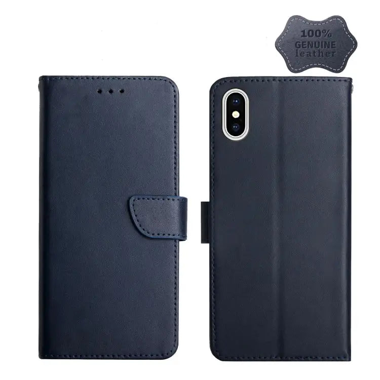 Genuine Leather Fingerprint-proof Horizontal Flip Phone Case For iPhone X For iPhone XR For iPhone XS Max - For iPhone