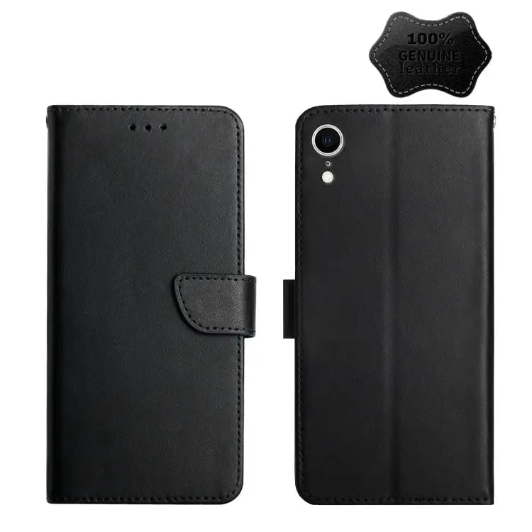 Genuine Leather Fingerprint-proof Horizontal Flip Phone Case For iPhone X For iPhone XR For iPhone XS Max - For iPhone